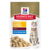 Slab Hills Science Diet Adult Urinary Hairball Control Ocean Fish Cat Food Pouches 85g