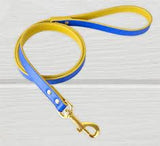 Lil Zoomi Leather Lead Weston Blue/gold Small