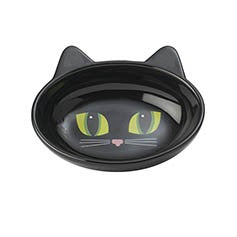 Petrageous Frisky Kitty Cat Bowl Oval Black 13cm