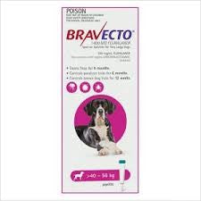 Bravecto Dog Spot On 1400mg 40-56kg Pink Expires 09/24