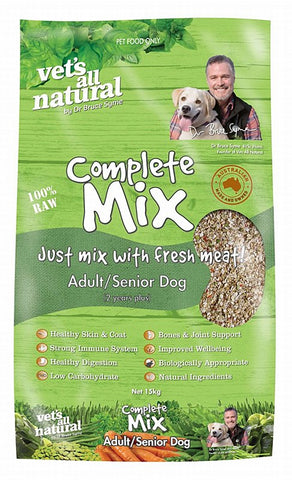 Vets All Natural Complete Mix 15kg Adult/sen Rfill