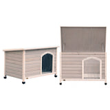 Kennel - Flat Roof Timber Bavarian 87.5x57.5x58cm Small