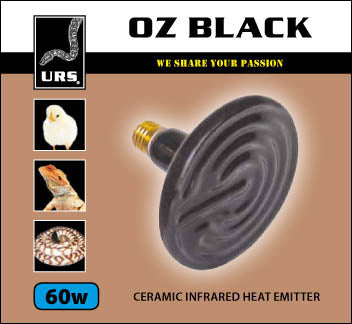 Urs Ceramic Oz Black Heat Emitter 60w