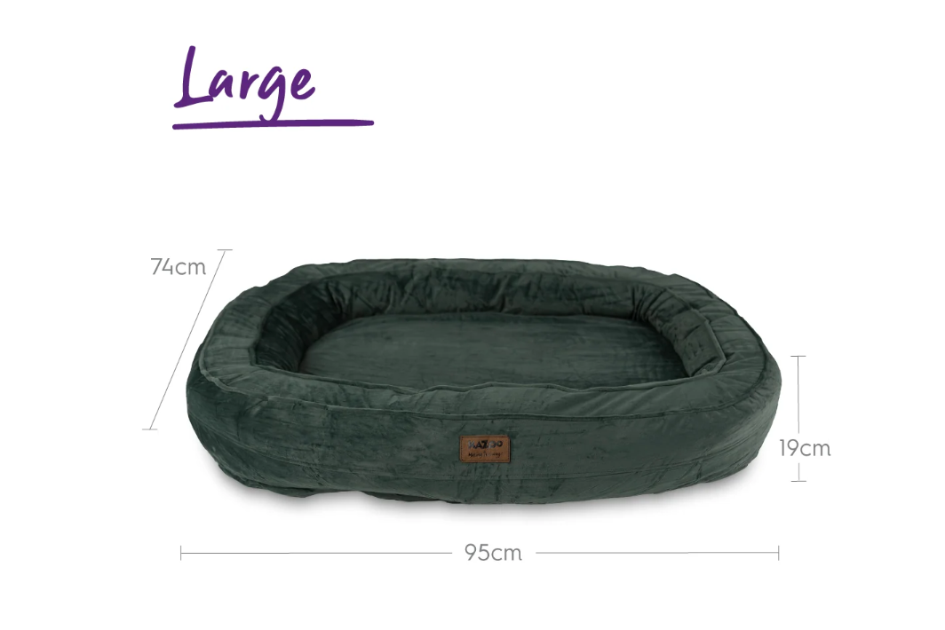 Kazoo Loop Neck Support Bed Sage Green Large