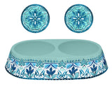 BARKLEY & BELLA DOUBLE BOWL MELAMINE FRESCO