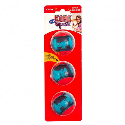 Kong Squeezz Action Red Small 3pk