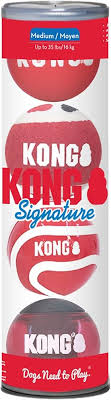 Kong Signature Balls Asstd Med 4pk