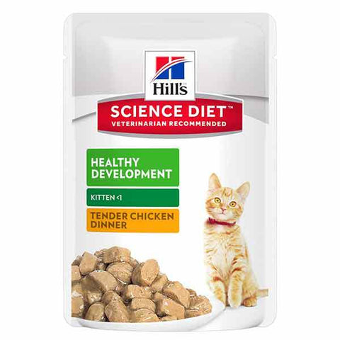 Hills Science Diet Kitten Chicken Cat Food Pouches 85g