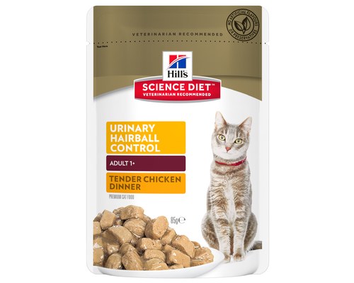 Hills Science Diet Adult Urinary Hairball Control Chicken Cat Food Pou