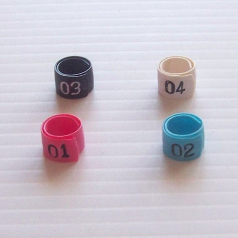 Leg Rings - 5.5mm Plastic Rings Coiled 10pk