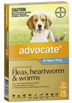 Advocate Dog 4-10 Kg Blue 6's Expires 04/2025