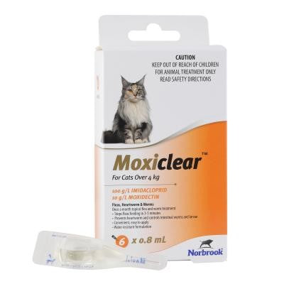Moxiclear For Cats Up To 4kg 6pk