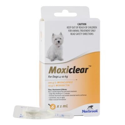 Moxiclear For Dogs 4-10kg 6pk