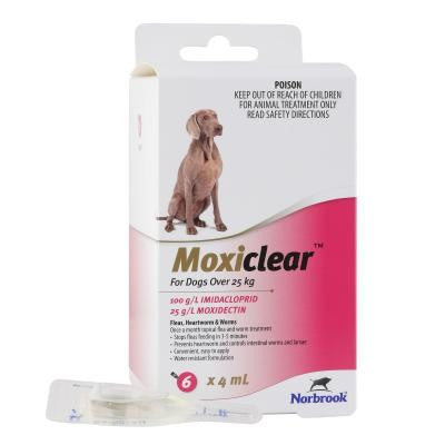 Moxiclear For Dogs Over 25kg 6pk