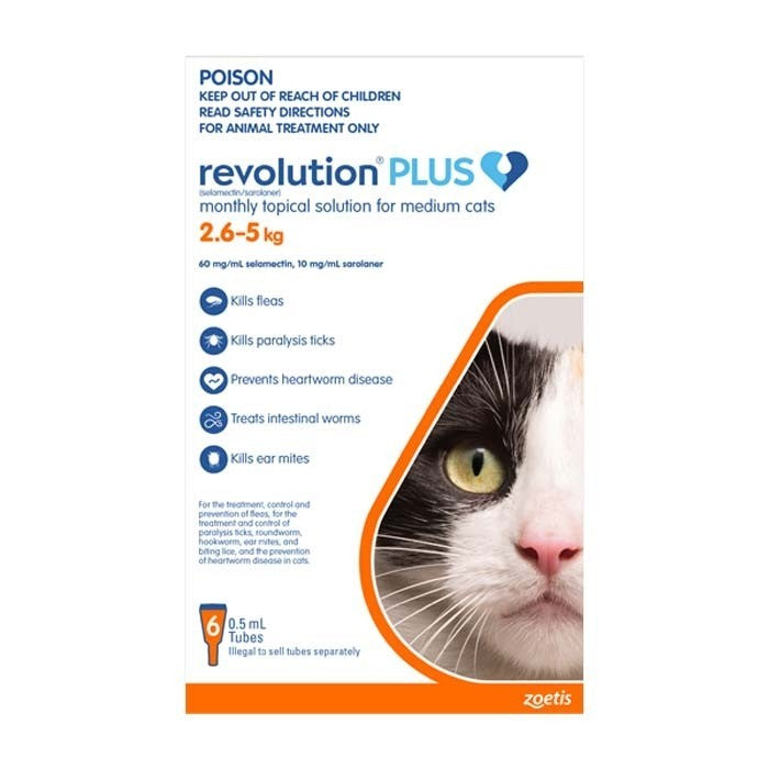 Revolution Plus Cat Medium 2.5-5kg 6pk