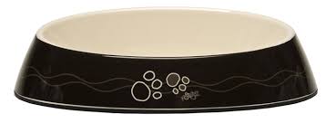 Rogz Fishcake Cat Bowl Black Paws