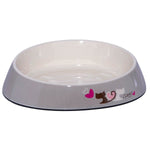 Rogz Fishcake Cat Bowl Grey Heart Tails