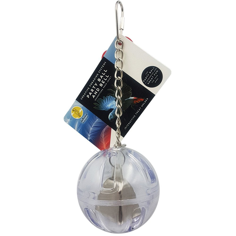 Party Foraging Ball W Chain & Bell 12cm Diameter