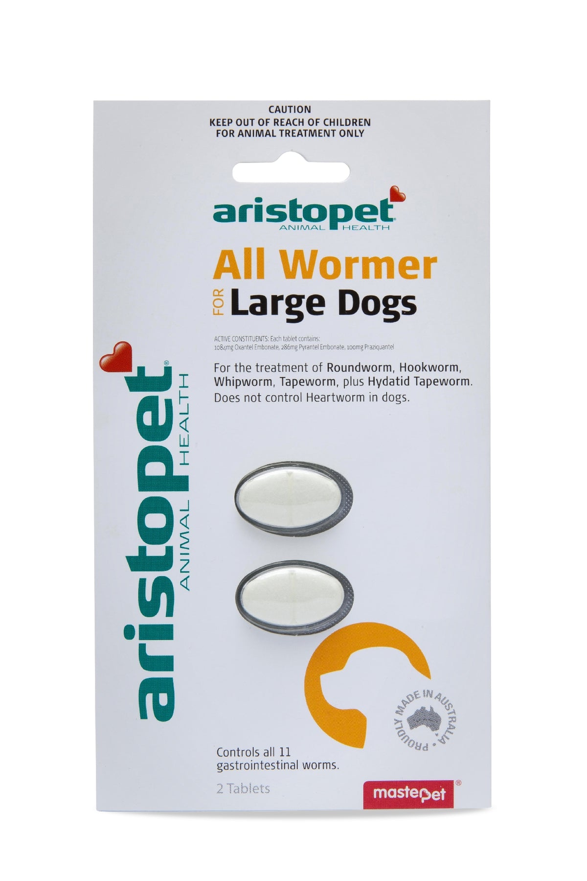 Aristopet  Allwormer Dog 20kg 2pk