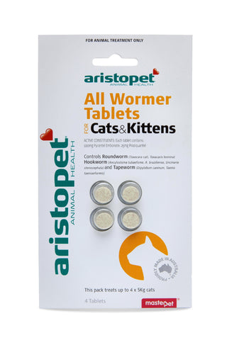 Aristopet Allwormer Cat & Kitten 5kg 4pk