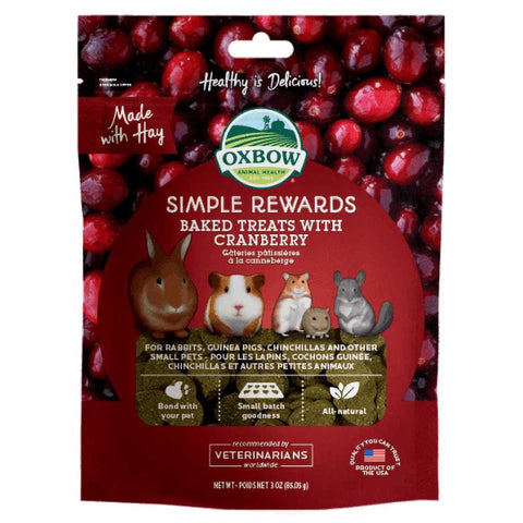 Oxbow Simple Rewards Cranberry Treats 85g