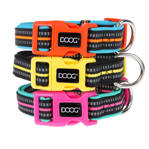 Doog Neoprene Dog Collar Rin Tin Tin Neon- Xs 