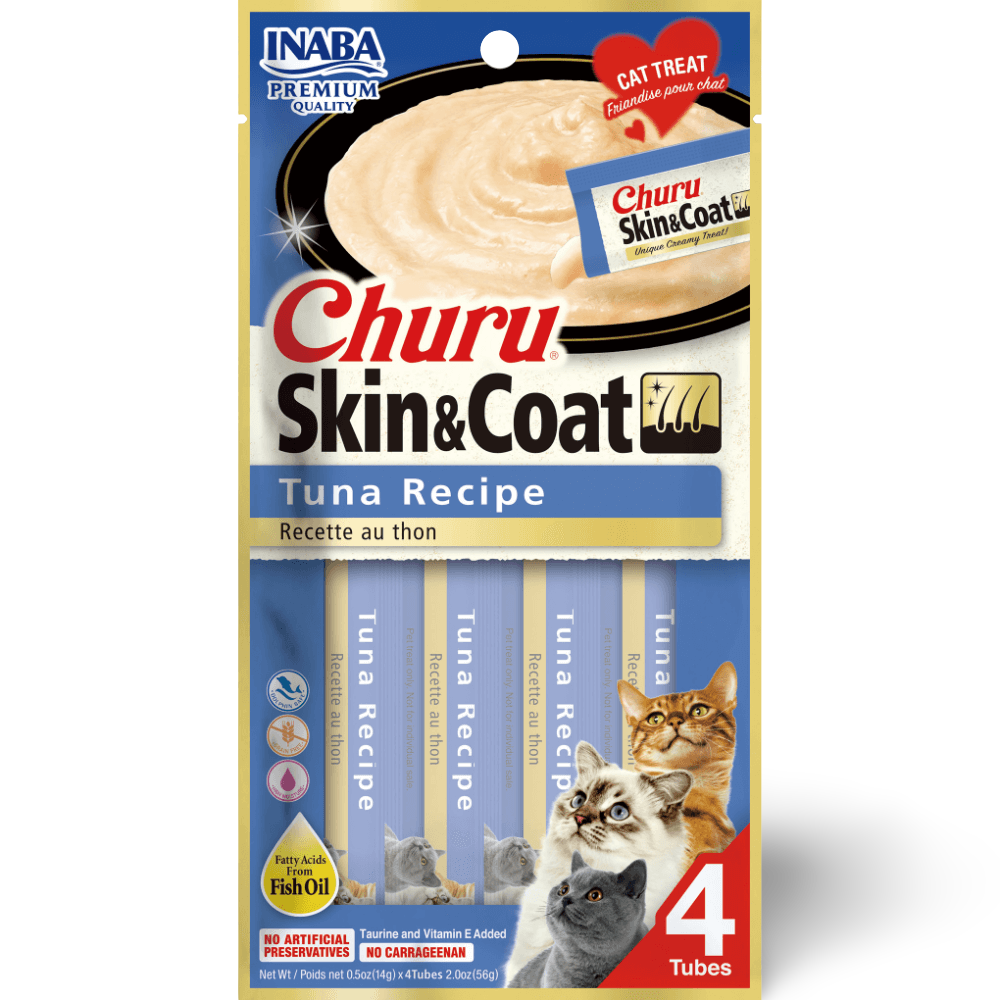Inaba Churu Puree Skin & Coat Tuna 14g 4pk