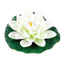 Deco Floating Water Lillies White 3pk