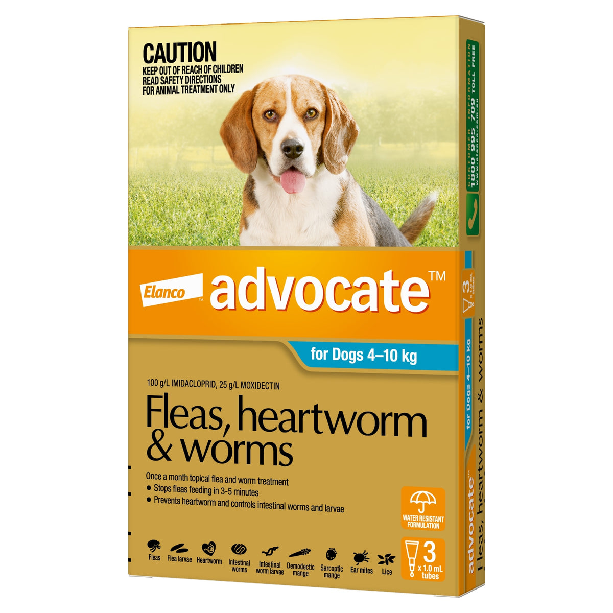Advocate Dog 4-10kg Blue 3's