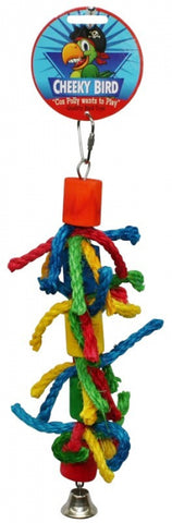 Cb Cylinder W Rope & Bell Toy 