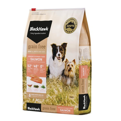 Black Hawk Dog Grain Free Salmon 7kg*