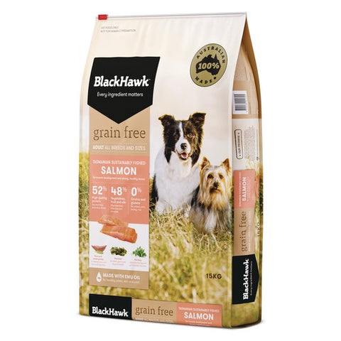 Black Hawk Dog Grain Free Salmon 15kg*