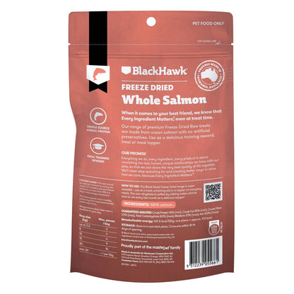 Black Hawk Freeze Dried Whole Salmon Pieces Treats 45g
