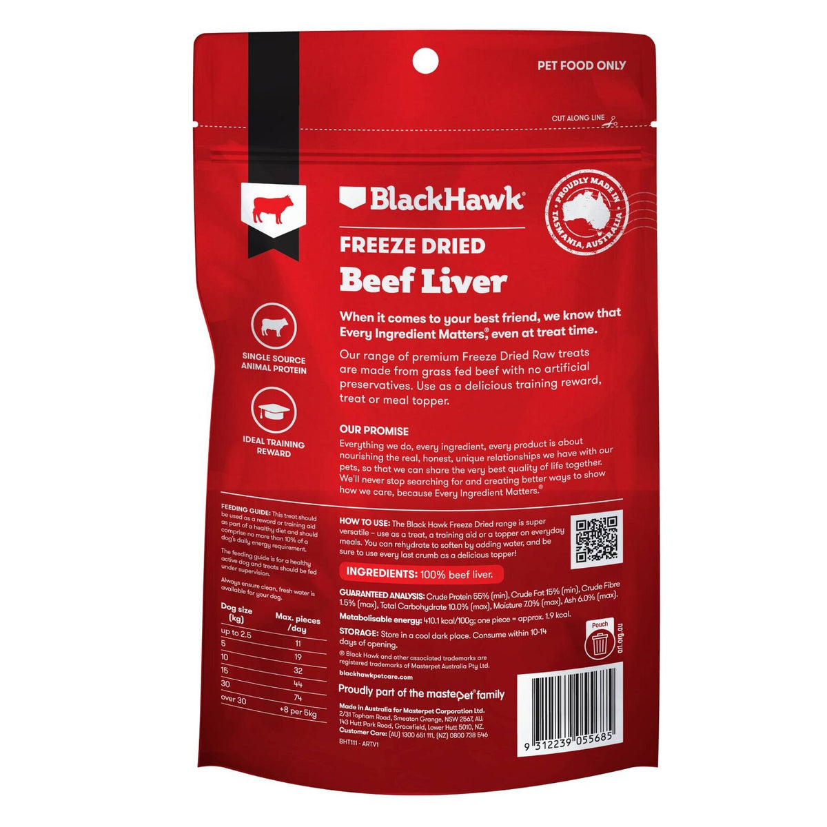 Black Hawk Freeze Dried Liver Treats 50g