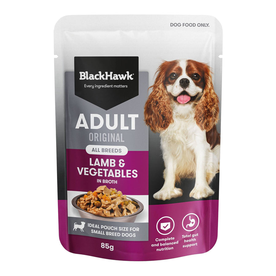 Black Hawk Dog Lamb & Veg In Broth Pouch 85g