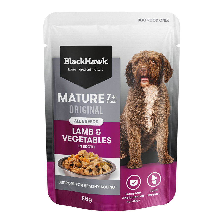 Black Hawk Dog Mature 7+ Lamb & Veg Pouch 85g