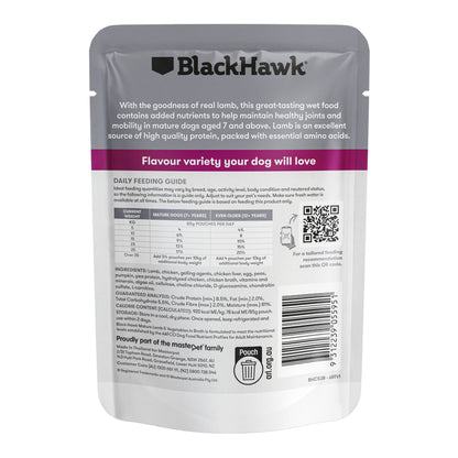 Black Hawk Dog Mature 7+ Lamb & Veg Pouch 85g