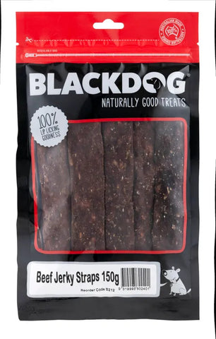 Black Dog Beef Jerky Straps 150g