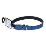 Collar - Leather Deluxe 30cm Blue