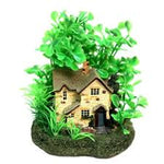 Aqua One Ornament Cottage W Plants 10x10x12cm