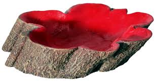 Aqua One Hermit Crab Tree Stump Bowl Red Large 14x10x3cm
