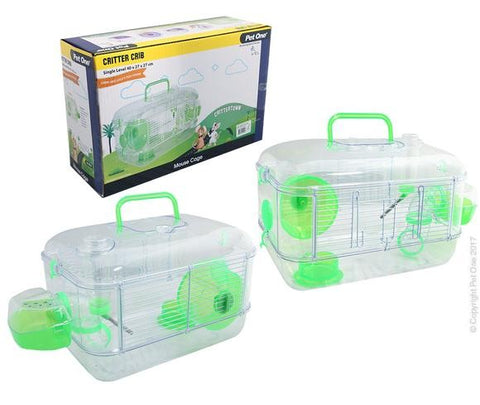 Pet One  Critter Crib Mouse Habitat 1 Level Green