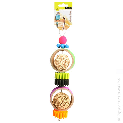 Avione Bird Toy Rattan Balls W Plastic Disc 27m