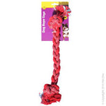 Pet One Braided Rope With Knots Red/blue 20cm