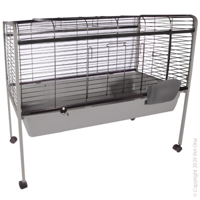 Pet One Small Animal Cage W/ Wheels 105x53.5x90.5cm Light Grey