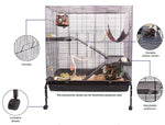 Pet One Small Animal Cage W/ Stand Black/grey