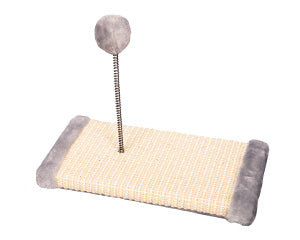 Pet One Cat Scratching Base W/spring Ball 30*15*15cm Light Grey