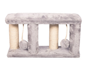 Pet One Cat Scratching 4  Post W/ 2 Balls 40x11x22cm Light Grey