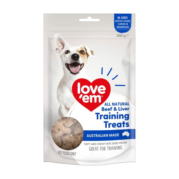 Love Em Beef & Liver Training Treats 200g