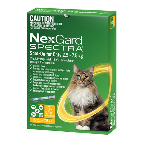 Nexgard Spectra Spot On For Cats 2.5-7.5kg 6pack